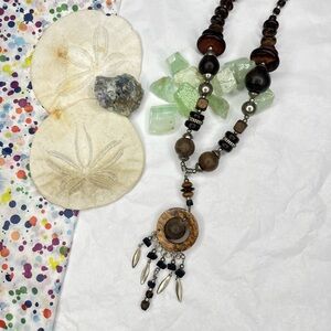 Vintage Brown Beaded Necklace
